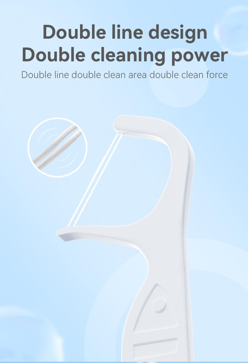 YANDY Orthodontic Flossing Sticks Designed for 50 Count (Pack of 1), White