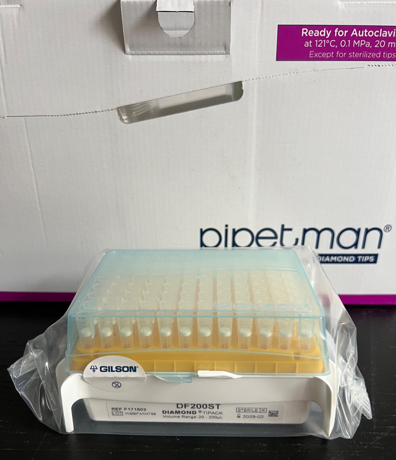 GILSON DIAMOND Pipette Tips DF200ST, 2-200 µL, 960 w/filter – Sterile 2/2029