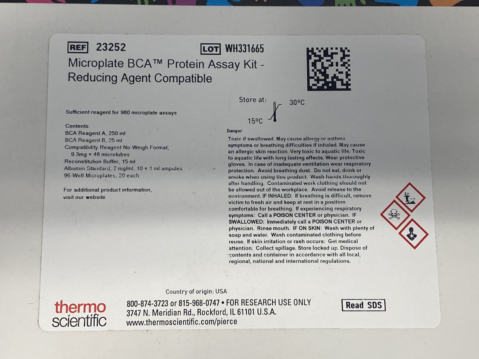 PIERCE Microplate BCA Protein Assay Reagent Kit Reducing Agent Compatible 23252