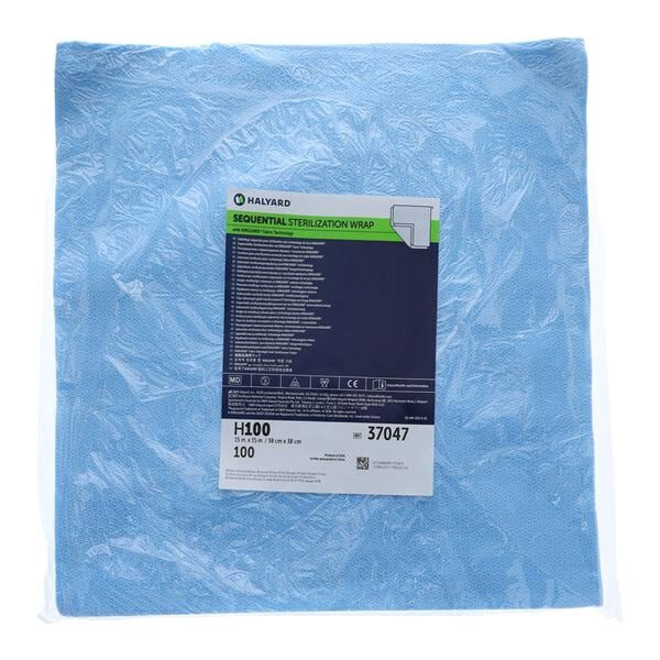 Halyard 37047 CSR Sterilization Wraps 15″ x 15″ SMS Fabric 100/Pk