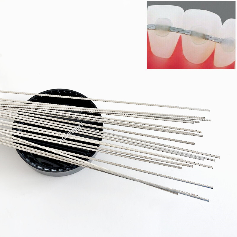 Dental Lingual Retainer Twist Wire Flat Twisted Wires Orthodontic Lingual Bar SS