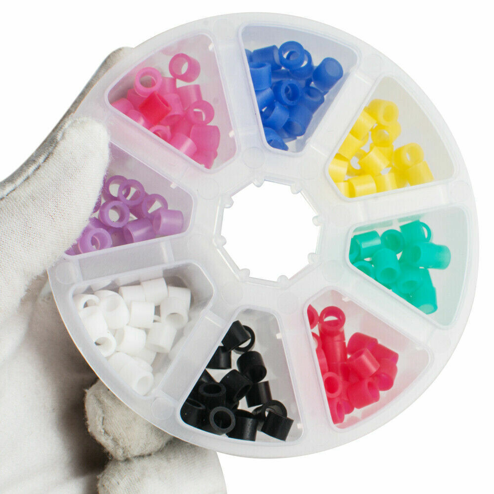 5 Box Dental Hygienist Autoclavable Silicone Rubber 8 Colors Mixed Assorted Ring