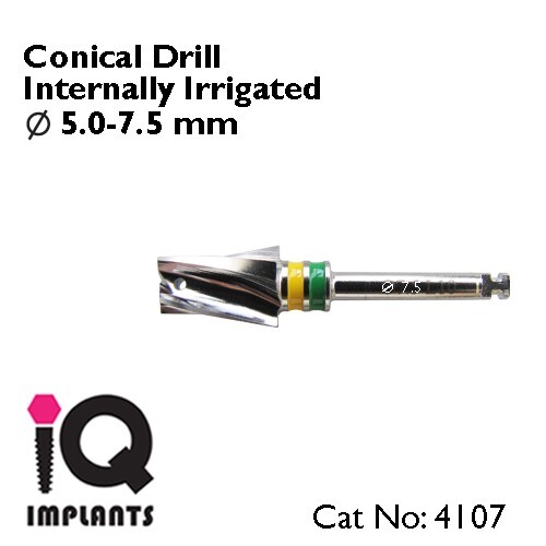 Conical Drill Internally Irrigated 5.0-7.5 Implant Dental Surgery Prosthetic