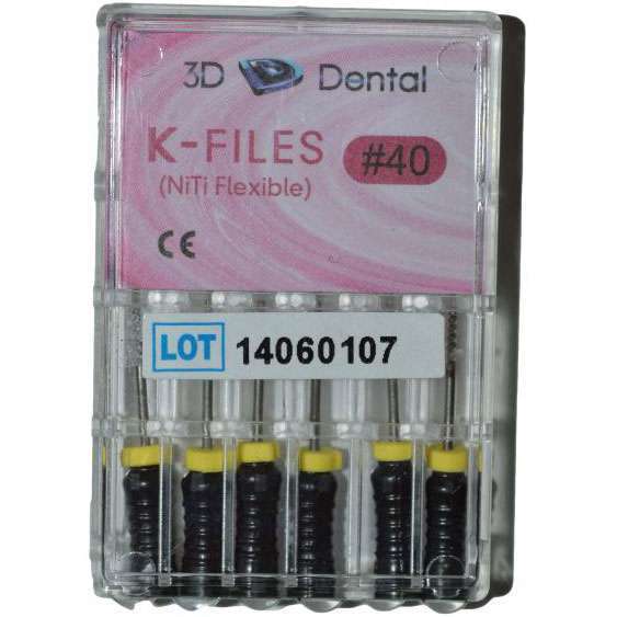 House Brand K-Files Ni-Ti 31mm #15-40, 6/Box