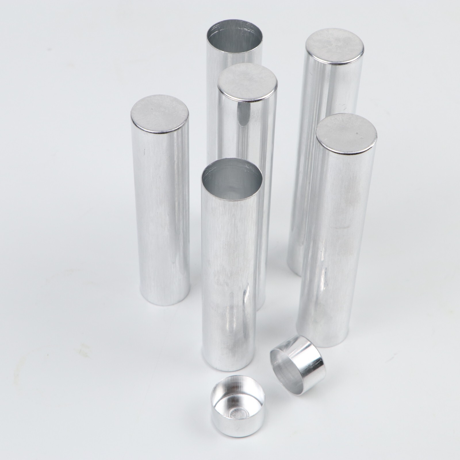 100pcs Dental Lab Aluminum Tube Empty Cartridges For Flexible Acrylic OD22mm