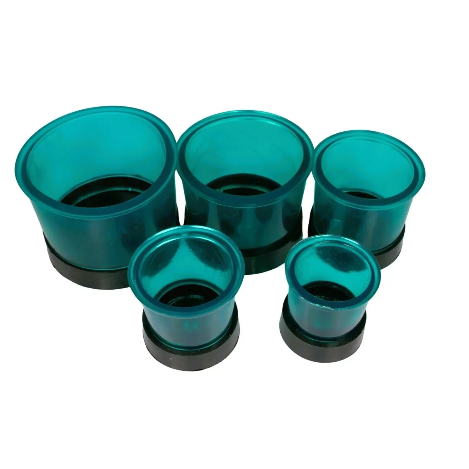 5 Pcs/Set Dental Shaped Formers Round Silicone Rubber Casting Flasks Ring #1-#5