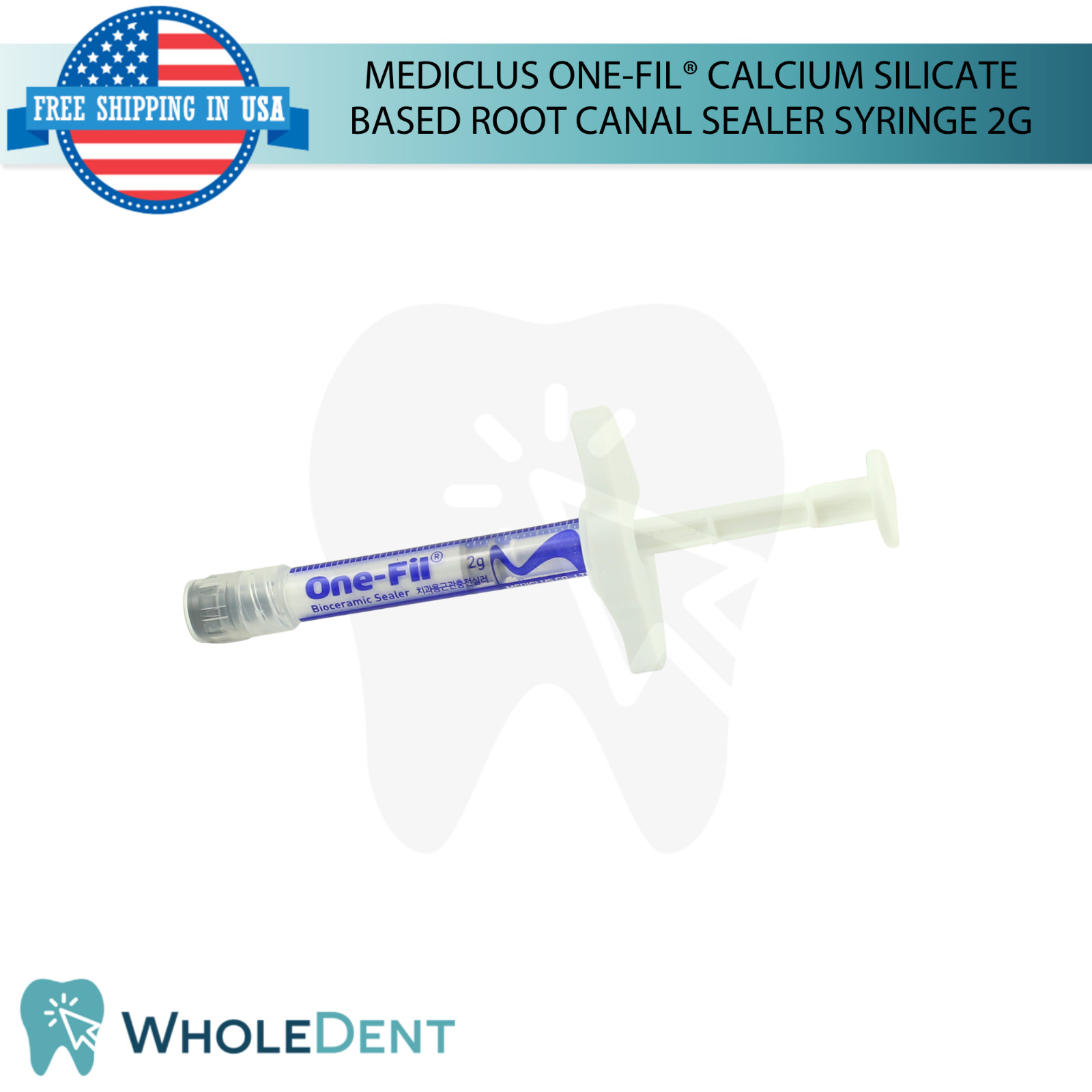 Dental One-Fil® Calcium Silicate Based Ro0t Canal Sealer Syringe 2g Bioceramic