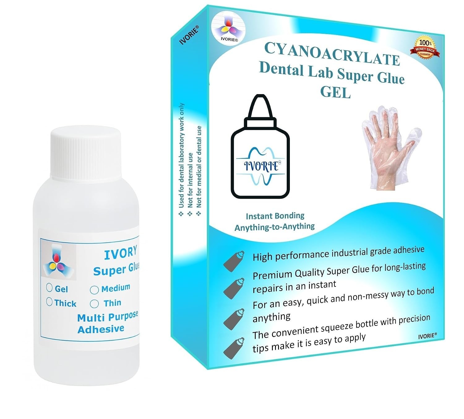 Dental Lab Super Glue Adhesive (Gel) 2oz – Instant Bonding Reliability