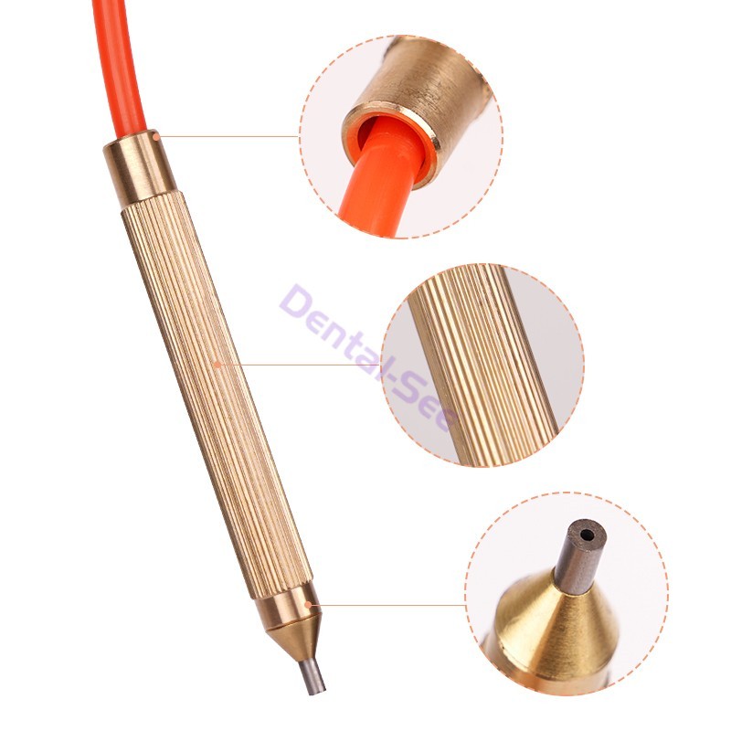 Dental Lab Sandblasting Machine Blaster Pen Tip Nozzle Brass and 5pcs tips