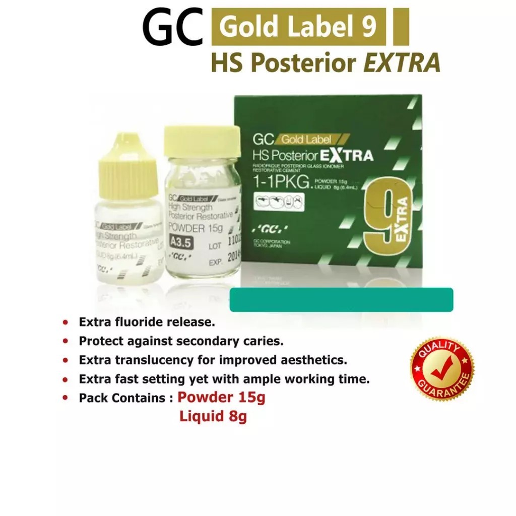GC Fuji 9 Extra Posterior Restorative Large Pack Glass Ionomer Dental Cement