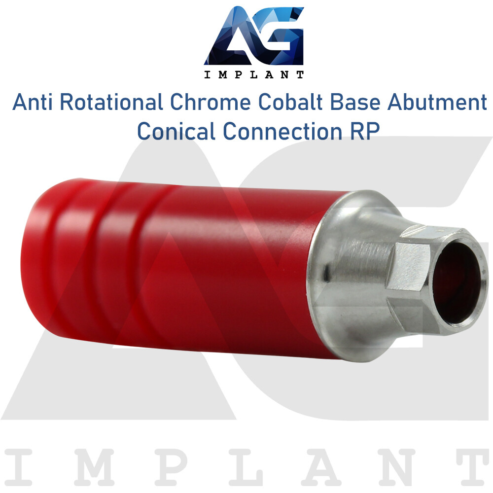 10 Chrome Cobalt Base Anti Rotational RP Conical Connection With Screw 2.65mm