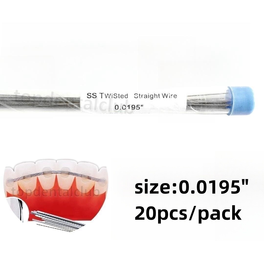 Dental Twist Wire Orthodontic Straight Twisted Wires SS Lingual Retainer 0.0195″