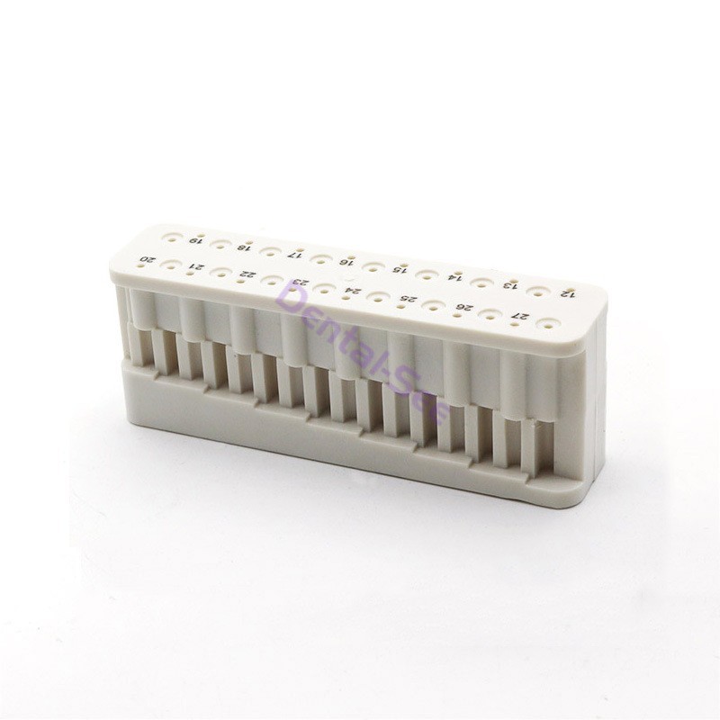 Dental Endo Mini Block File w Endo Measuring Ruler Measure Autoclavable