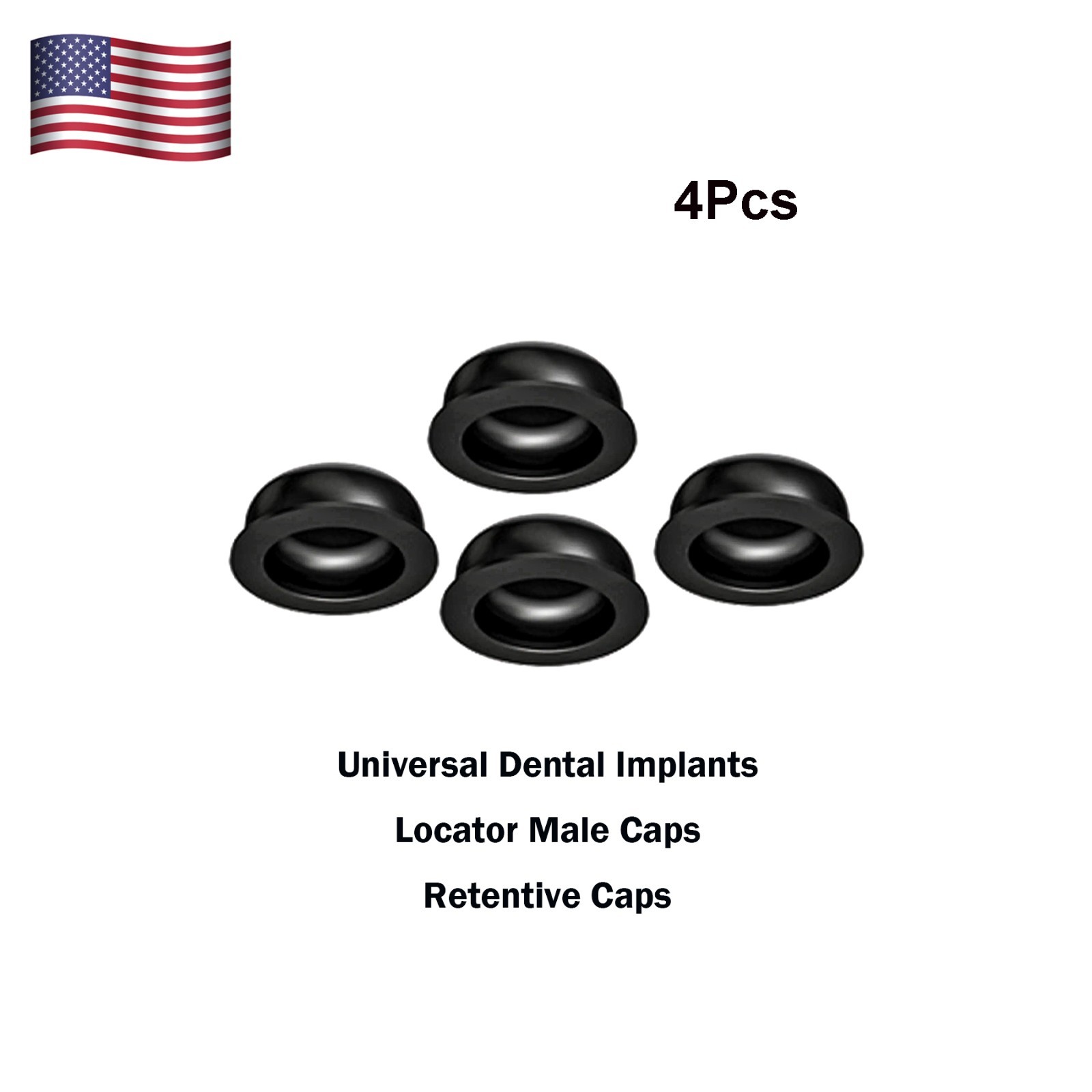 US Dental Locator Overdenture Abutment Retention Male Cap Inserts Lab Processing