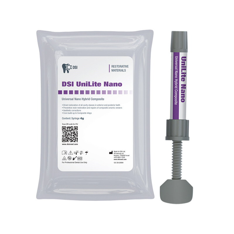 Dental DSI UniLite Nano Light Cure Hybrid Composite Restorative Material 4g