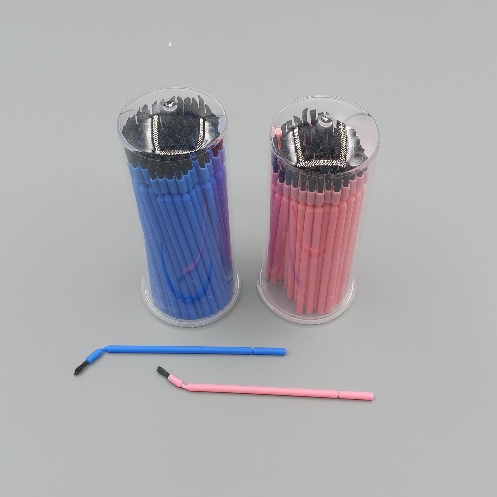 100/ Applicator Micro Brush Taper-cut Single Ended Regular Point Black Bristles