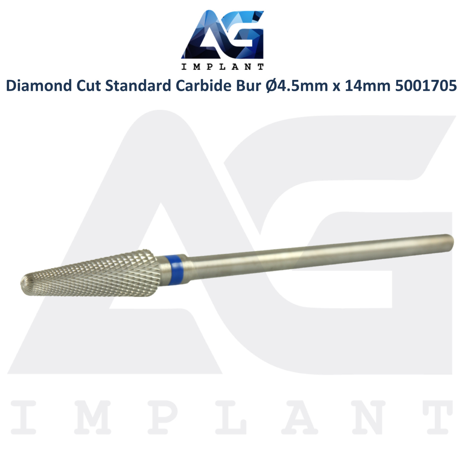 Dental Wilson Diamond Cut Standard Bur Ø4.5mmx14mm Prism Surface Carbide 5001705