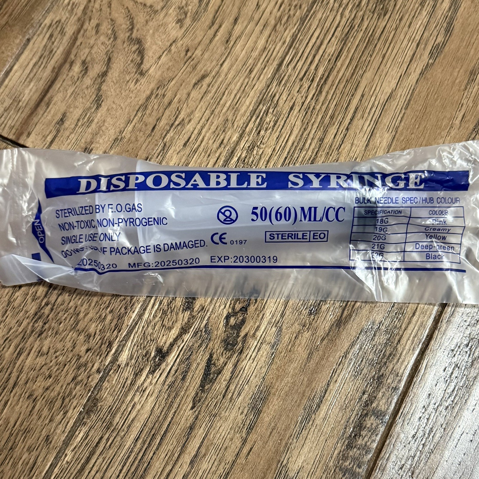 60mL Luer Lock Syringe 4 Pack Large Plastic Sterile Syringes without Needle