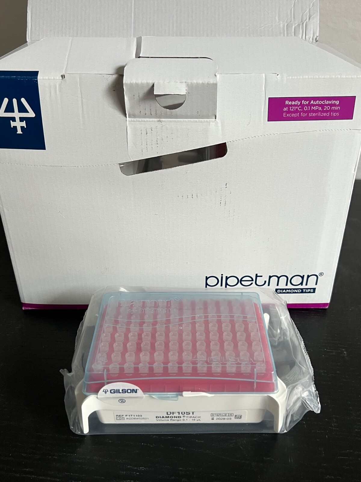 GILSON DIAMOND Pipette Tips DF10ST, 0.1-10 µL, 960 w/filter – Sterile 3/2029