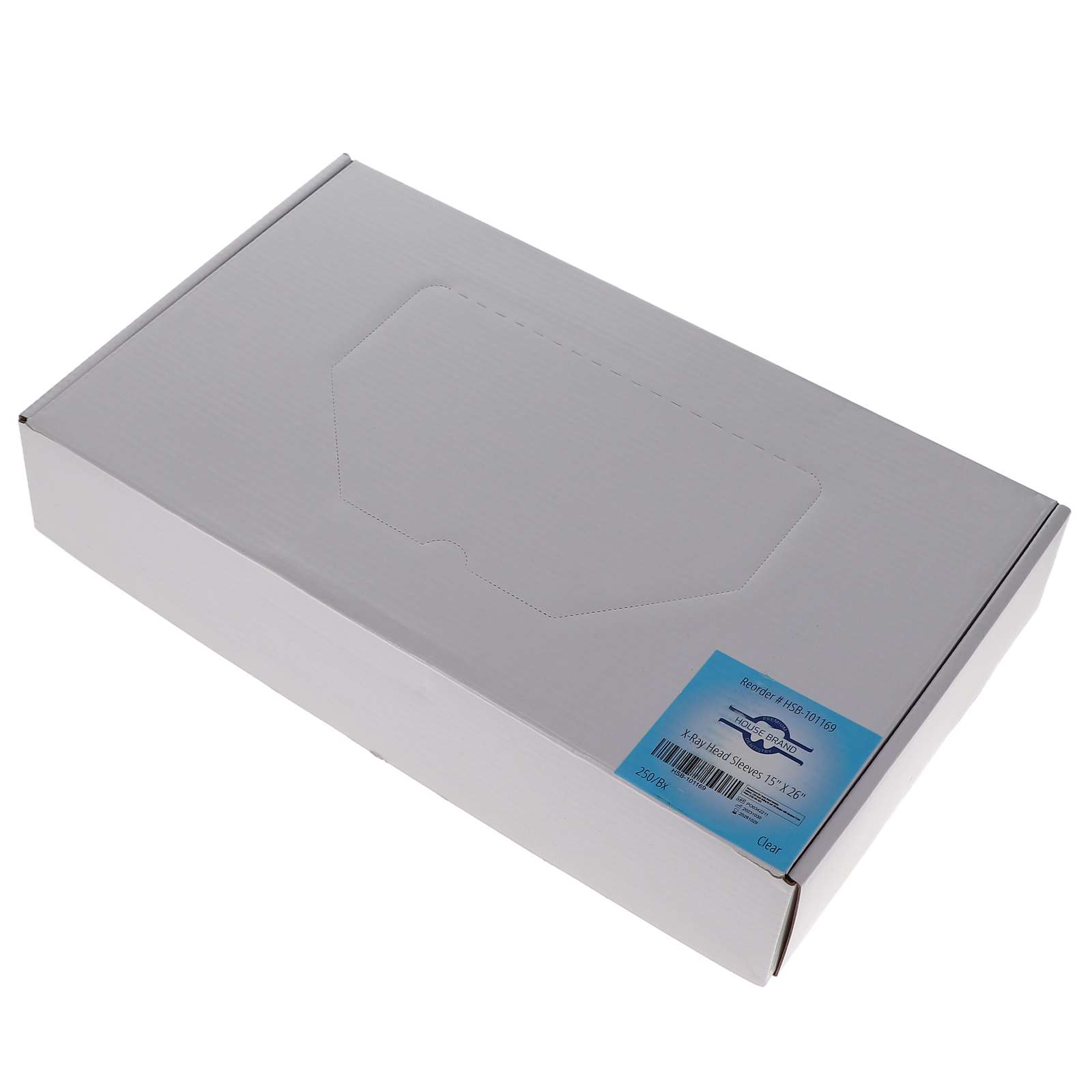 House Brand Dentistry 101169 HSB X-Ray Head Cover Sleeves 15″ X 26″ Clear 250/Bx