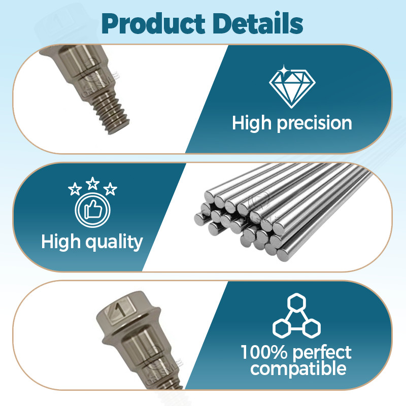 10 pcs Mu straumann abutment for Omni system fit to C-TECH platform GH1~4mm