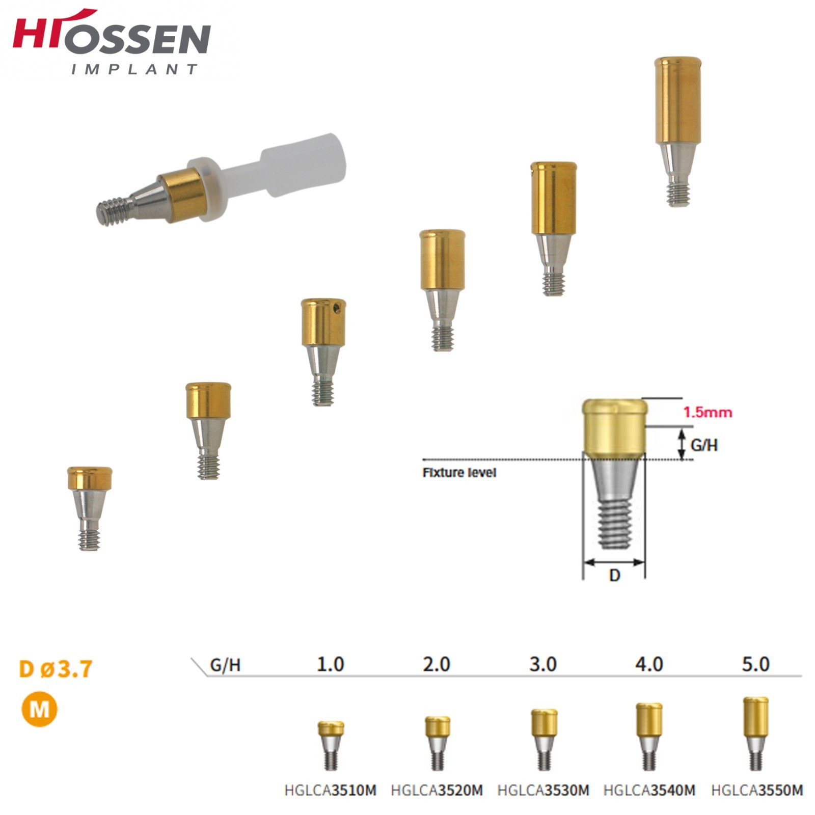 HIOSSEN ET II/III SA Locator Legacy Abutment PEEK Cap & 3-in-1 Tool S/M Platform