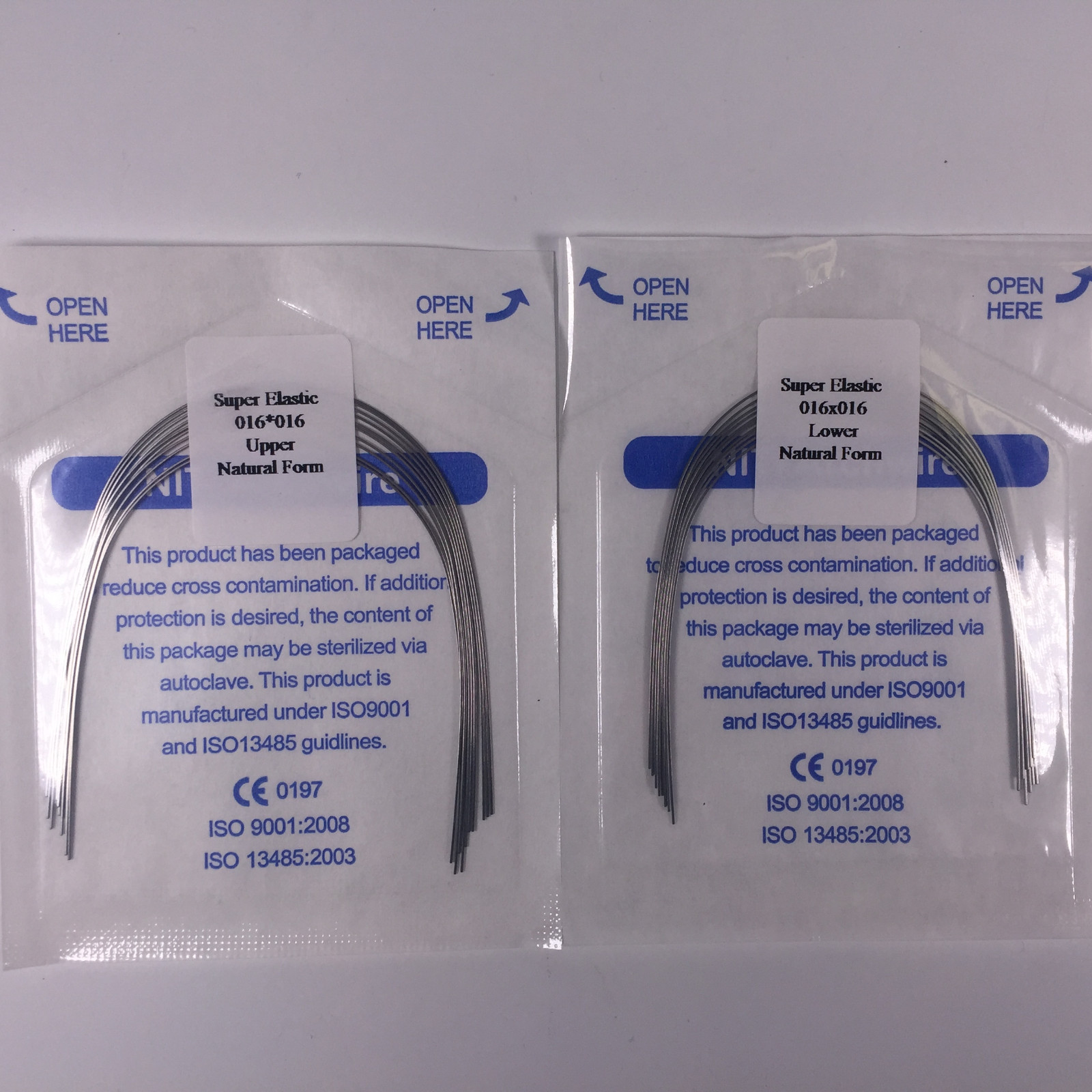 Dental Niti Super Elastic Arch Wires Rectangular Orthodontic Natural Form Wire