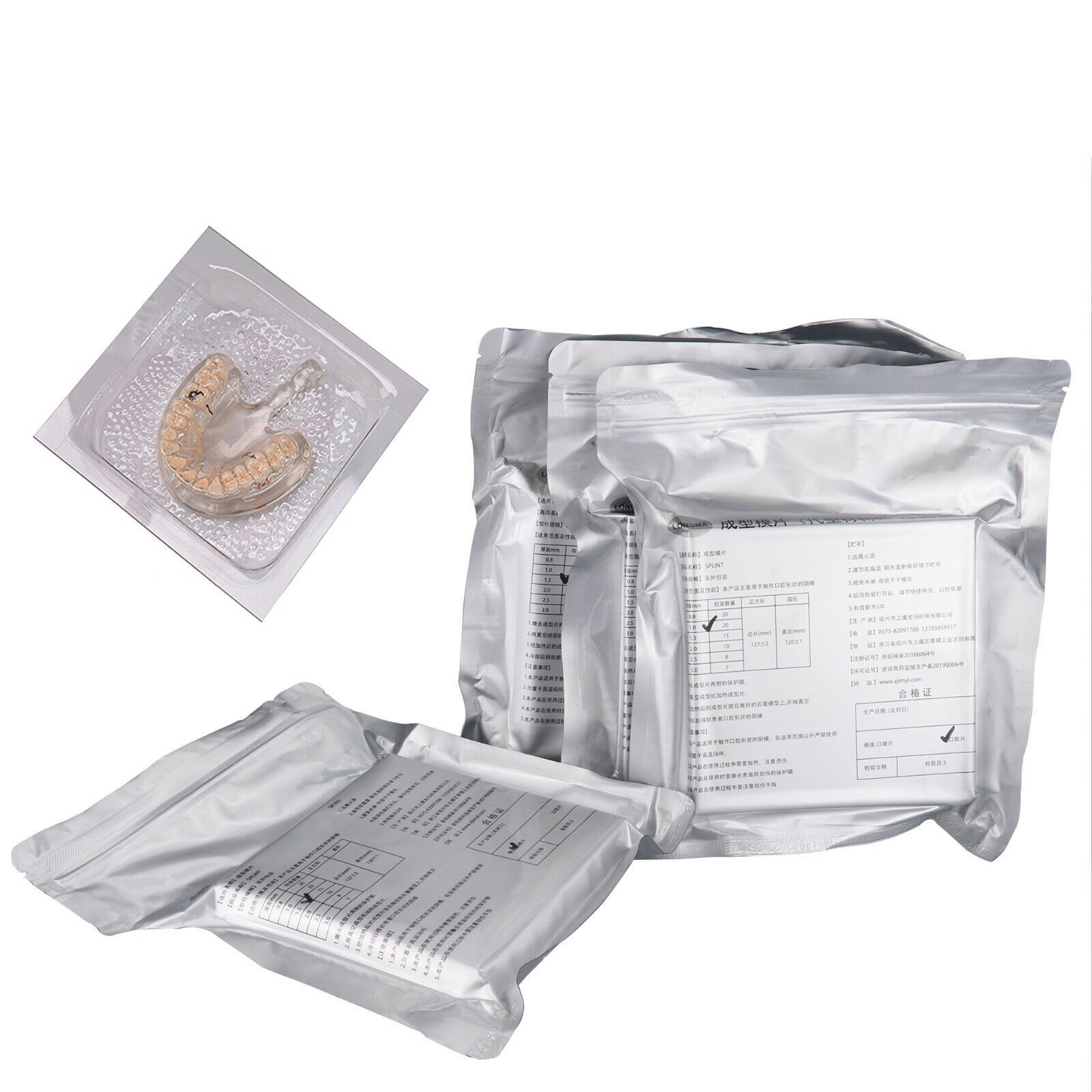 Dental Plastic Ortho Splint Thermoforming Sheet For Vacuum Forming Sheet 1.0-3.0
