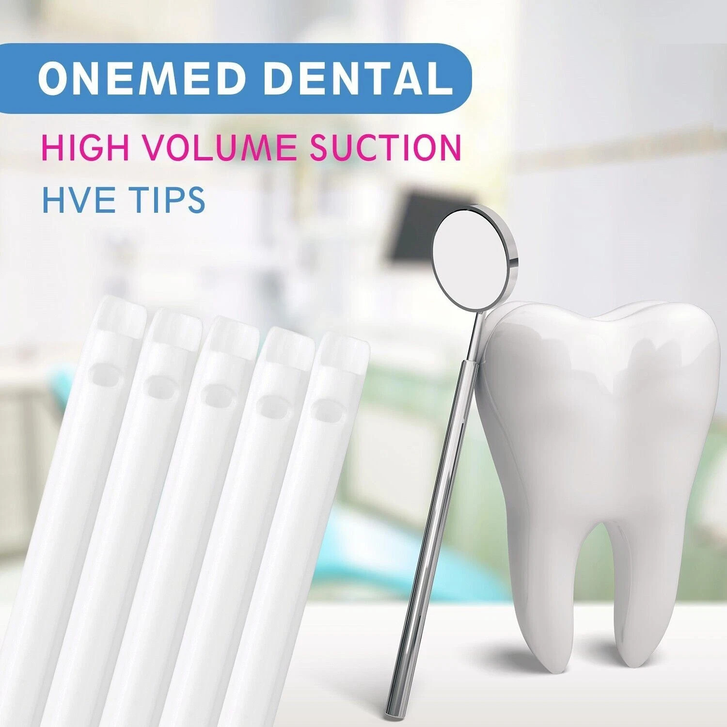 2 Types Disposable Dental High-Volume Evacuation HVE Suction Vented Suction Tips