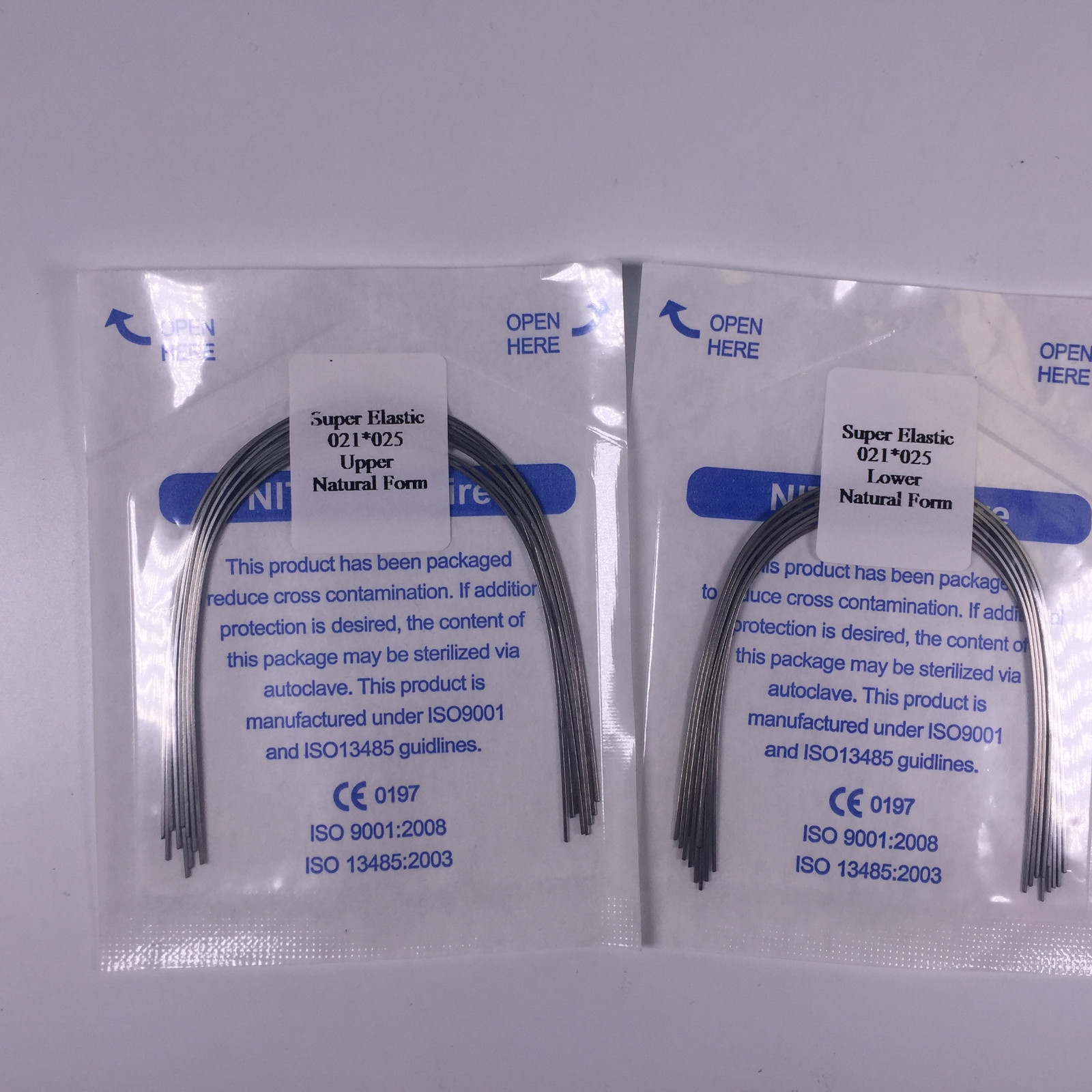 Dental Niti Super Elastic Arch Wires Rectangular Orthodontic Natural Form Wire