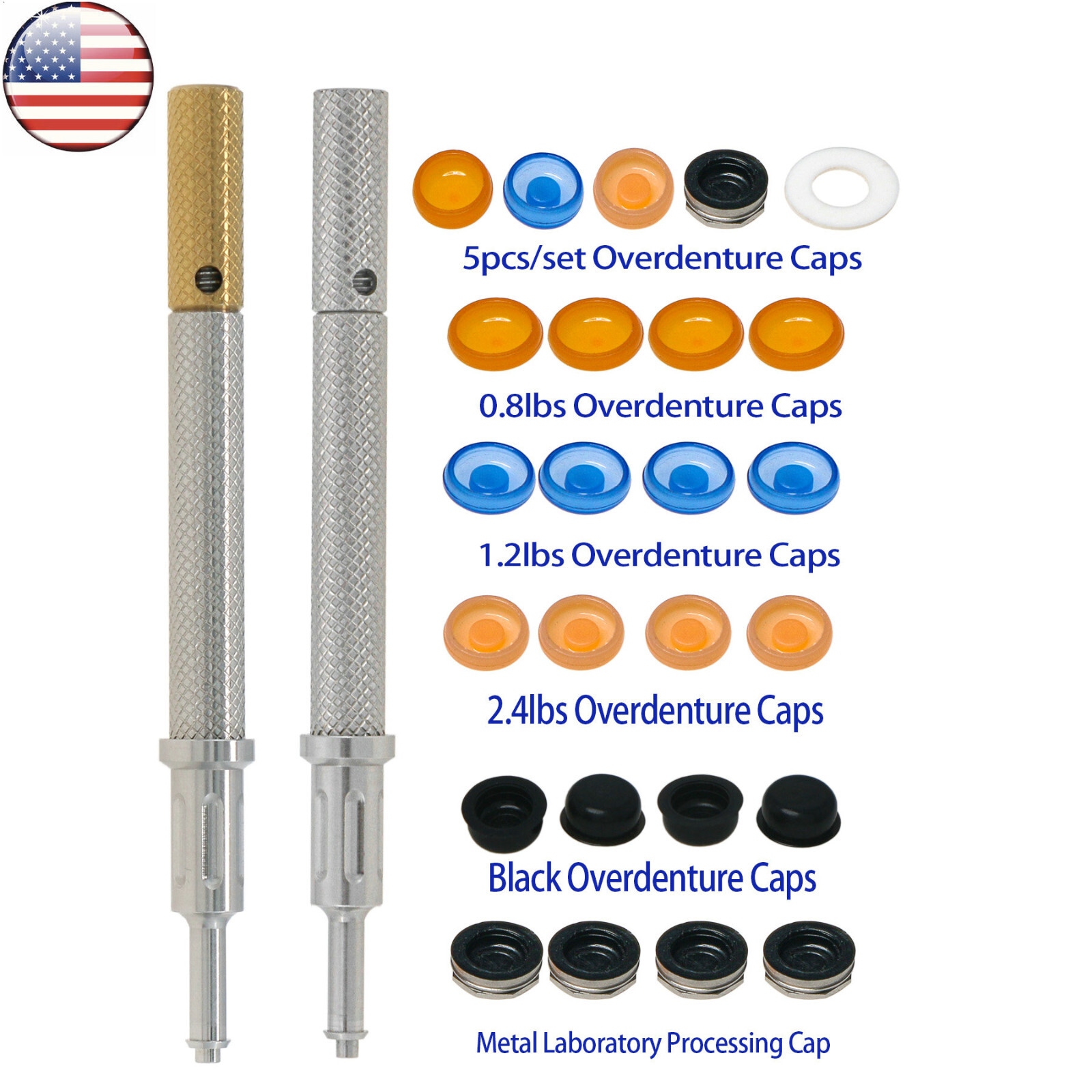 US Dental Locator Abutment Male Cap Implant Tool fits Zimmer PAØ4.5mm Removable