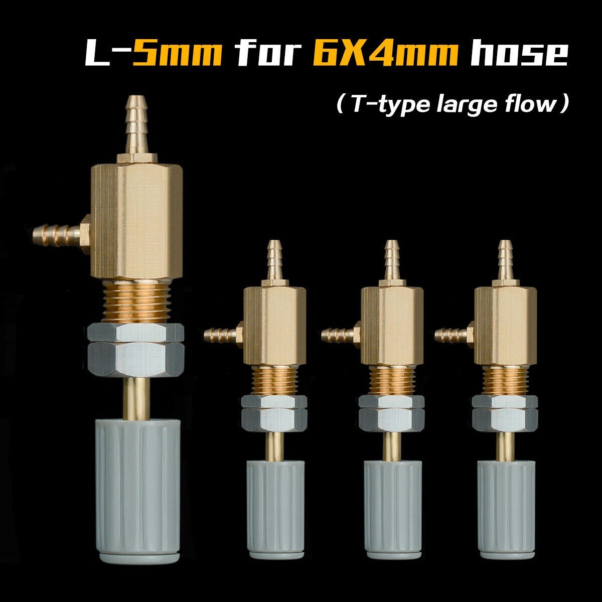 4Pcs/6Pcs Dental Regulator Control Water Valve T-Shape 5mm for Dental Chair