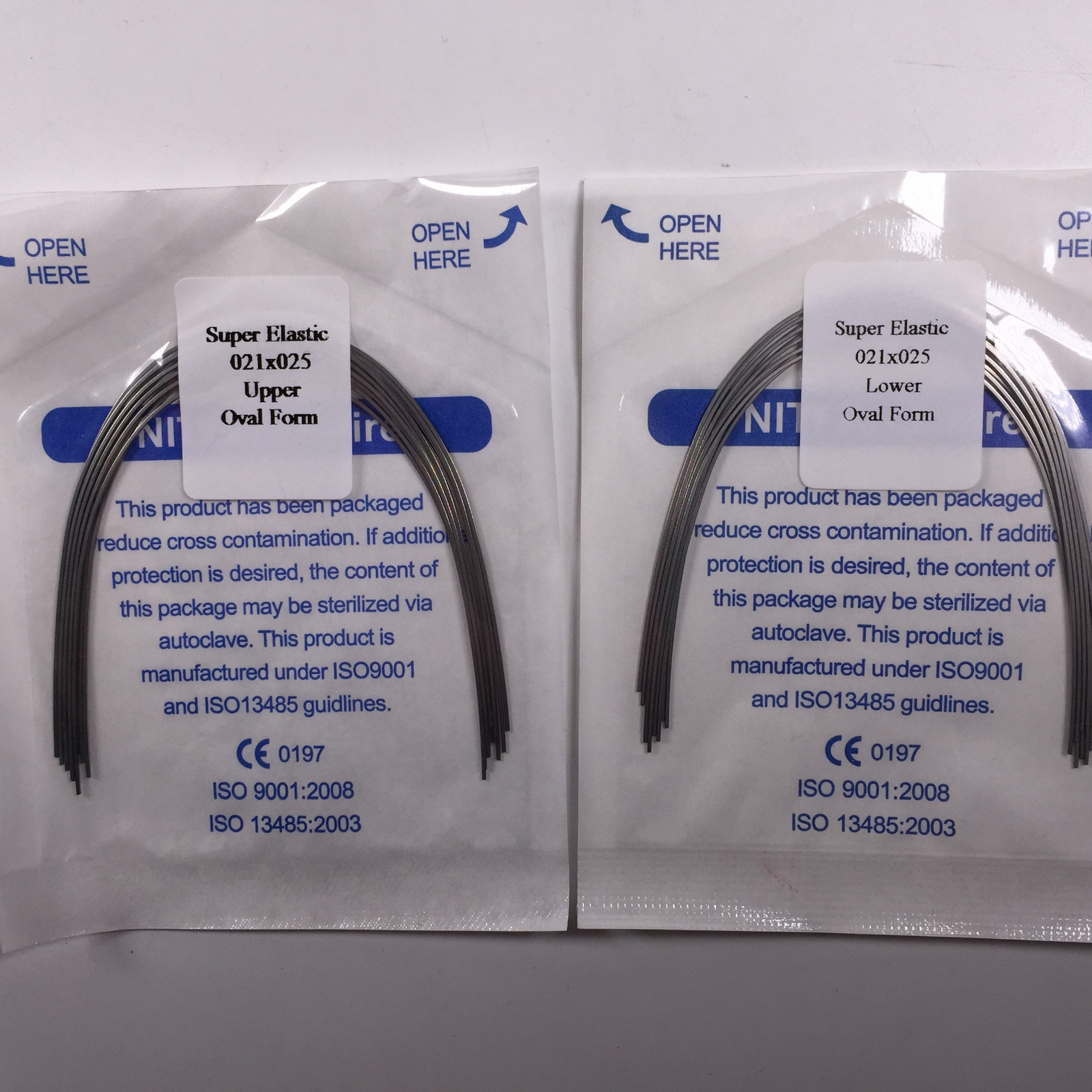 Dental Niti Super Elastic Arch Wires Rectangular Orthodontic Oval Ovoid Form