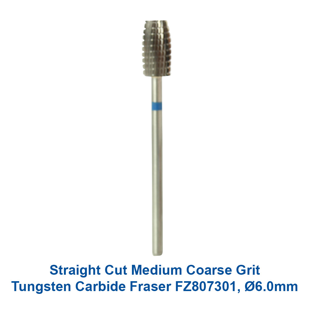 Dental Lab Straight Cut Medium Coarse Grit Tungsten Carbide Fraser FZ807301 Ø6.0