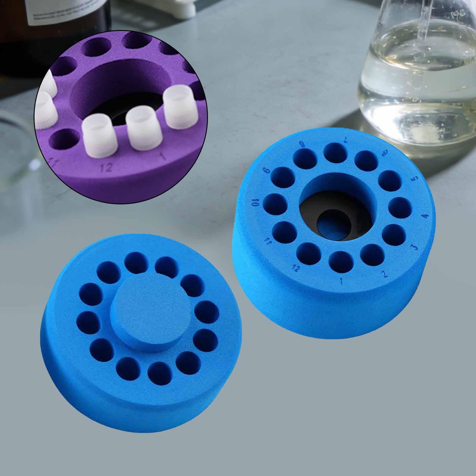 Freezing Vial Container Road Trip Temporary Transport 12 Slots Cooling Box