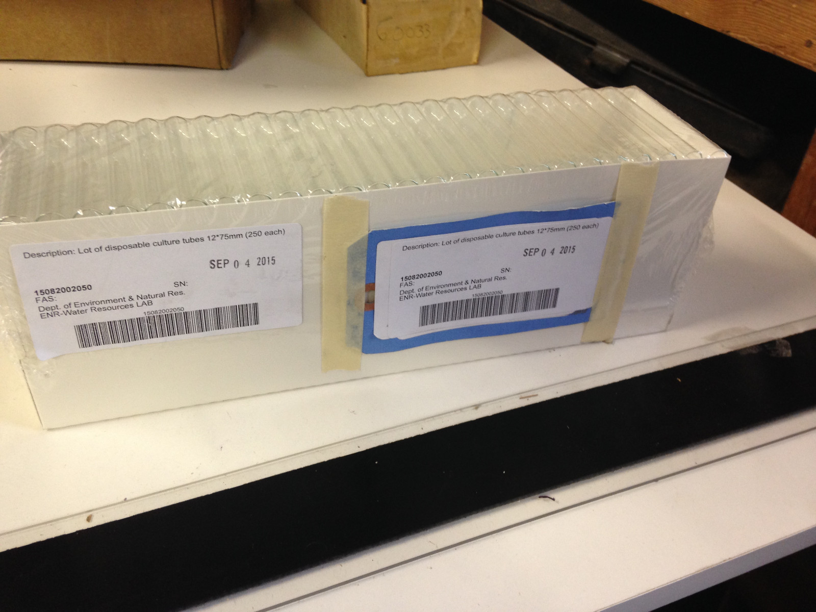 250 New Kimble Chase Culture Tubes, Disposable, Borosilicate Glass 12 X 75 mm