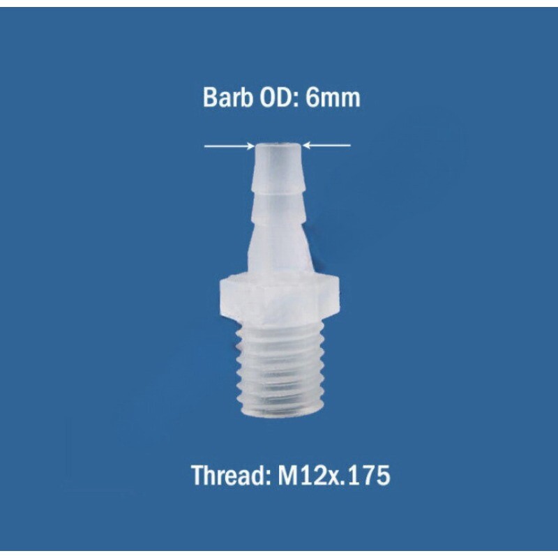 Inch In Plastic Metric Male Thread to Hose Barb Fitting Connector Tube Adapter