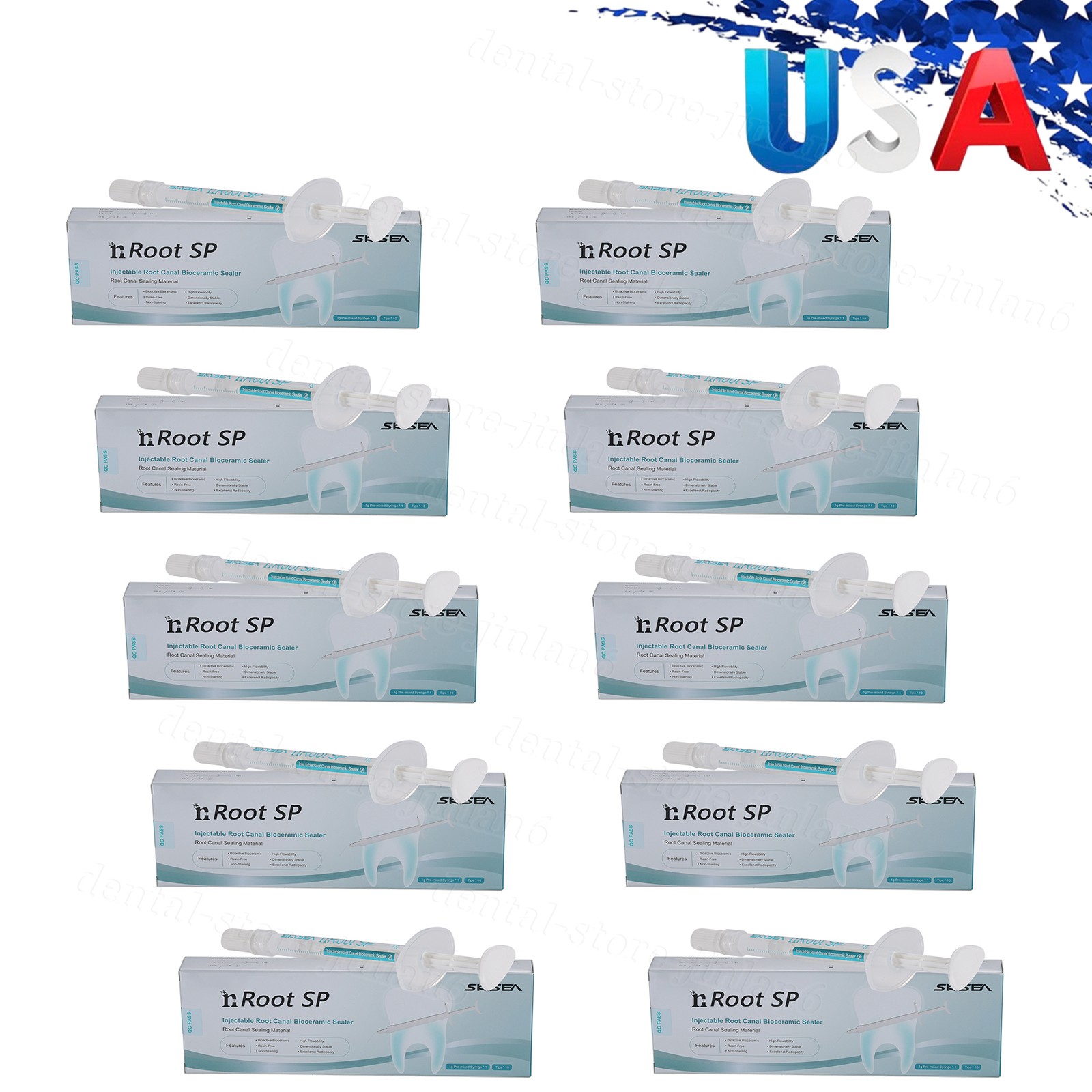 10Packs Root canal bioceramic sealer endo Bioceramic Filling Repair Cement SP 1g