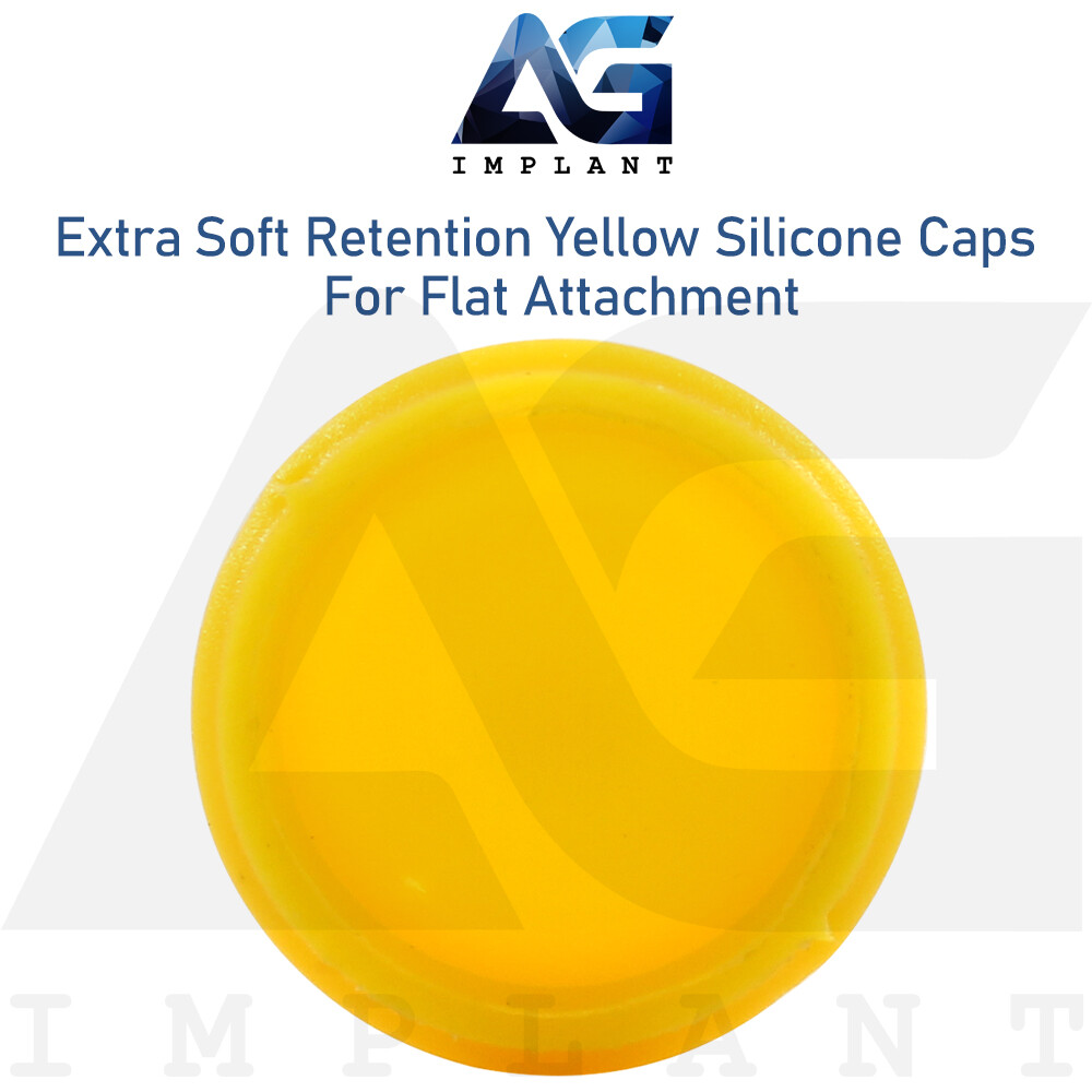 10 Extra Soft Regular Silicone Caps For Flat Attachment Dental Overdenture