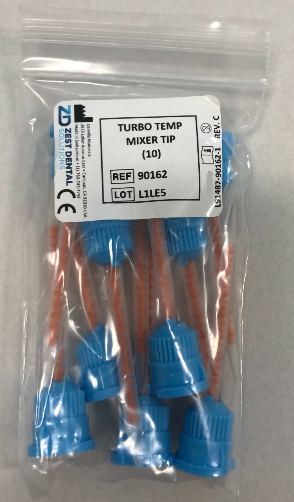 *10-Pack* Danville Zest Dental Turbo Temp Mixer Tip 90162