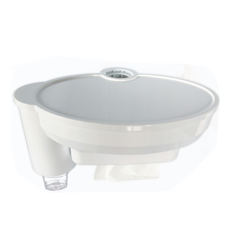 White Mini 3 in 1 Dental Plastic Post Mounted Tray Table Chair (For 45 mm)