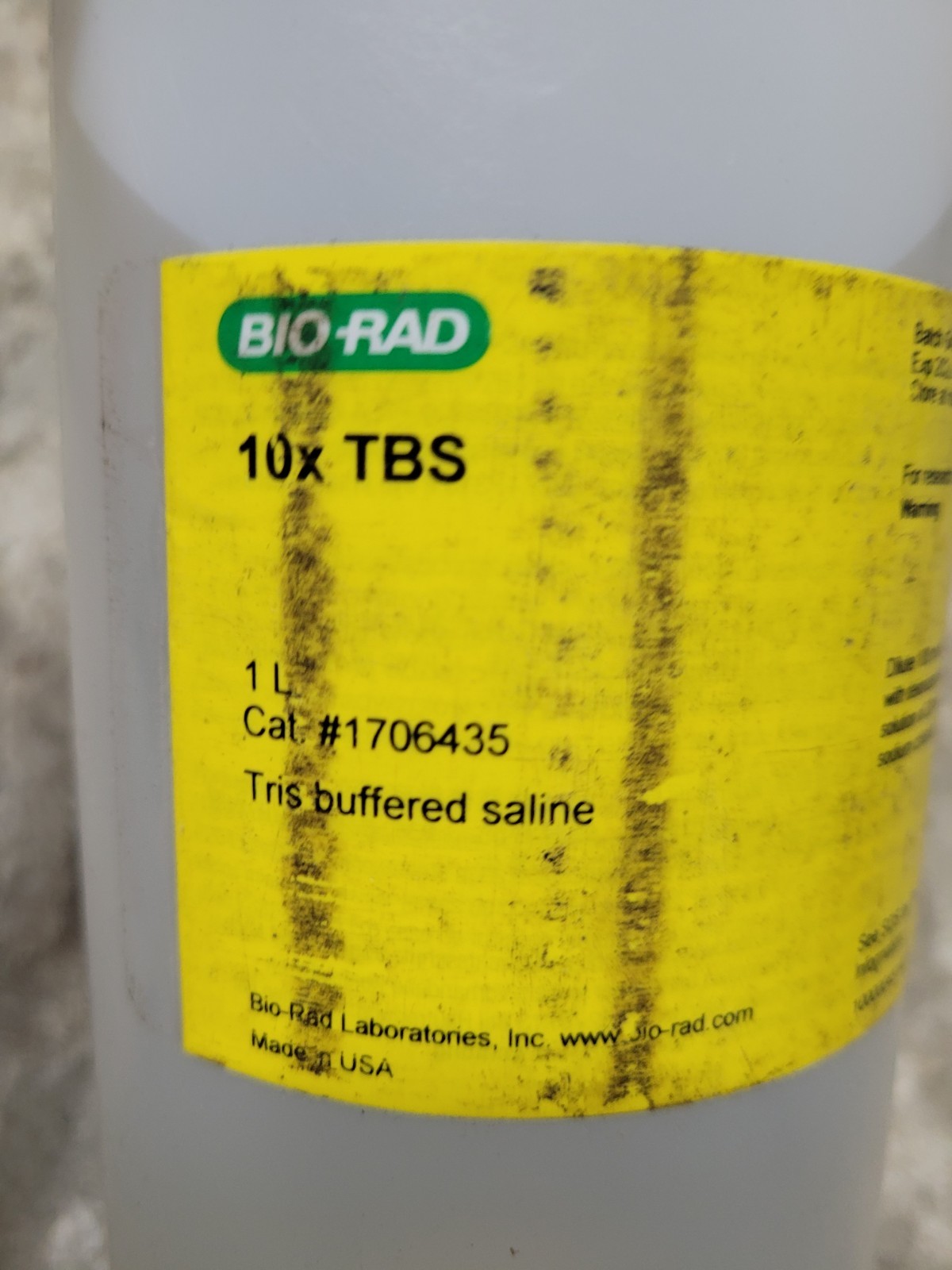 Bio Rad 10x Tris/Glycine/SDS TBS Buffer- 1L Bottle- LOT OF 3 Different Bottles