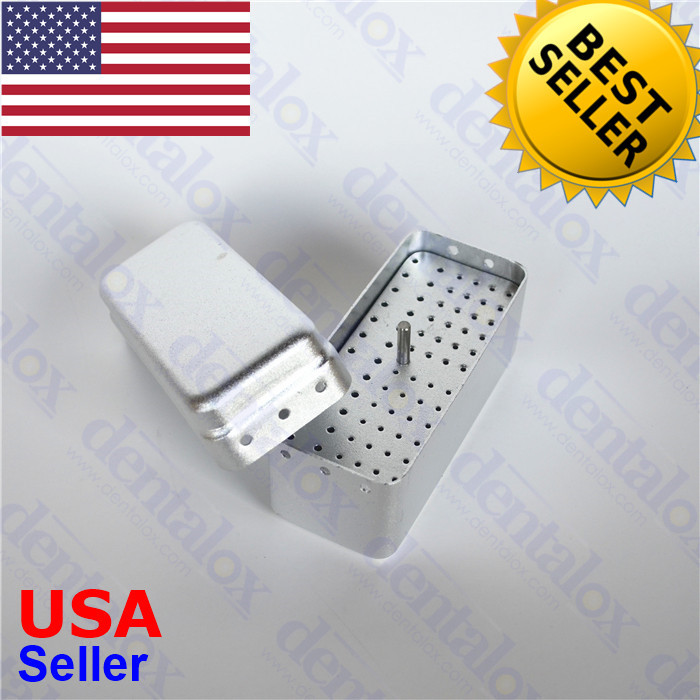 #B003 3 x Pack 72 Holes Autoclavable Aluminum Bur Disinfection Box Sorted Colors