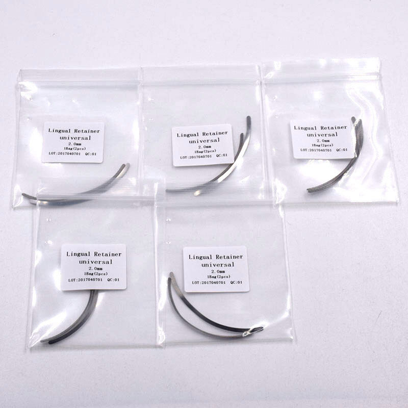 2 Pcs/Pack Dental Ortho Lingual Retainer Universal 1.2mm/2.0mm Splints Mesh Base