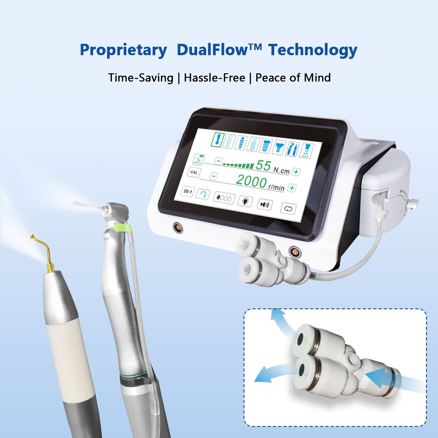 Dental Piezo surgery&Implant Motor 2IN1 Bone Cutter/Brushless Micro motor 4Hole