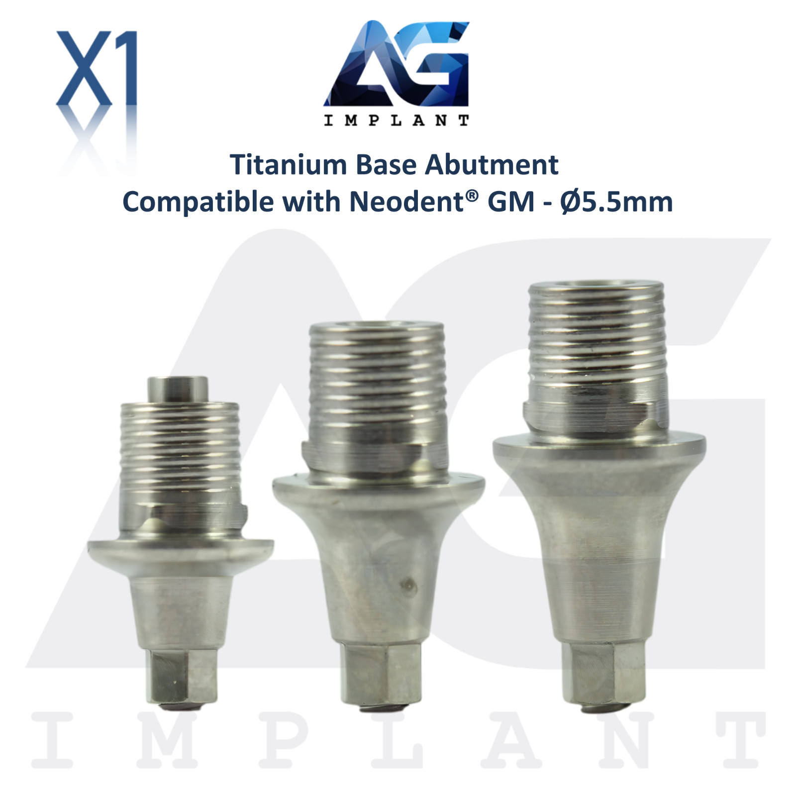 Titanium Base Prosthetic Neodent® GM Fixture Compatible Ø5.5mm CAD/CAM