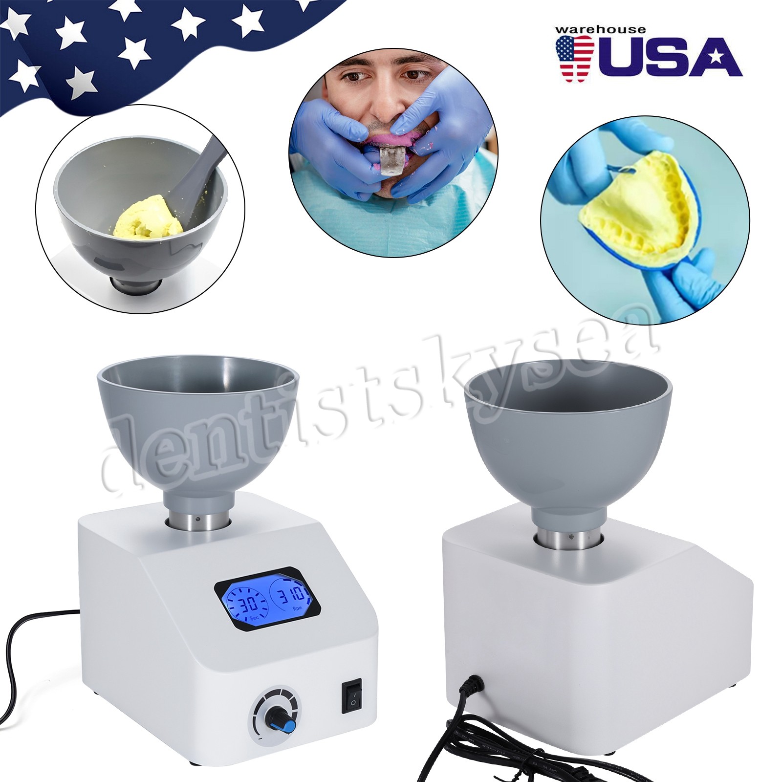 ALGINATE DENTAL MIXER LAB IMPRESSION MATERIAL 110V or 220V