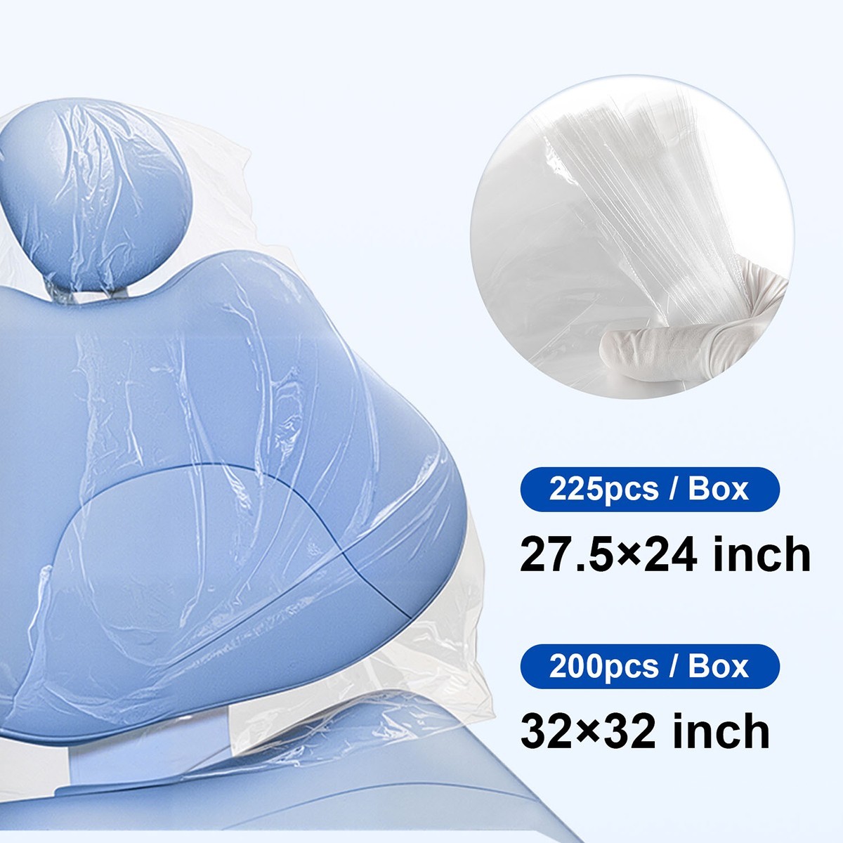 200pc Dental Unit Chair Disposable Sleeves Cover Half Protective 32″ x 32″ Large