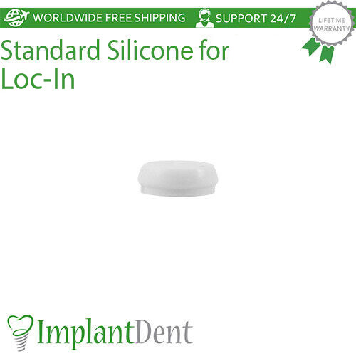 10x Dental Metal and Silicone Caps Insert Set For Loc In Attachment Prosthetics