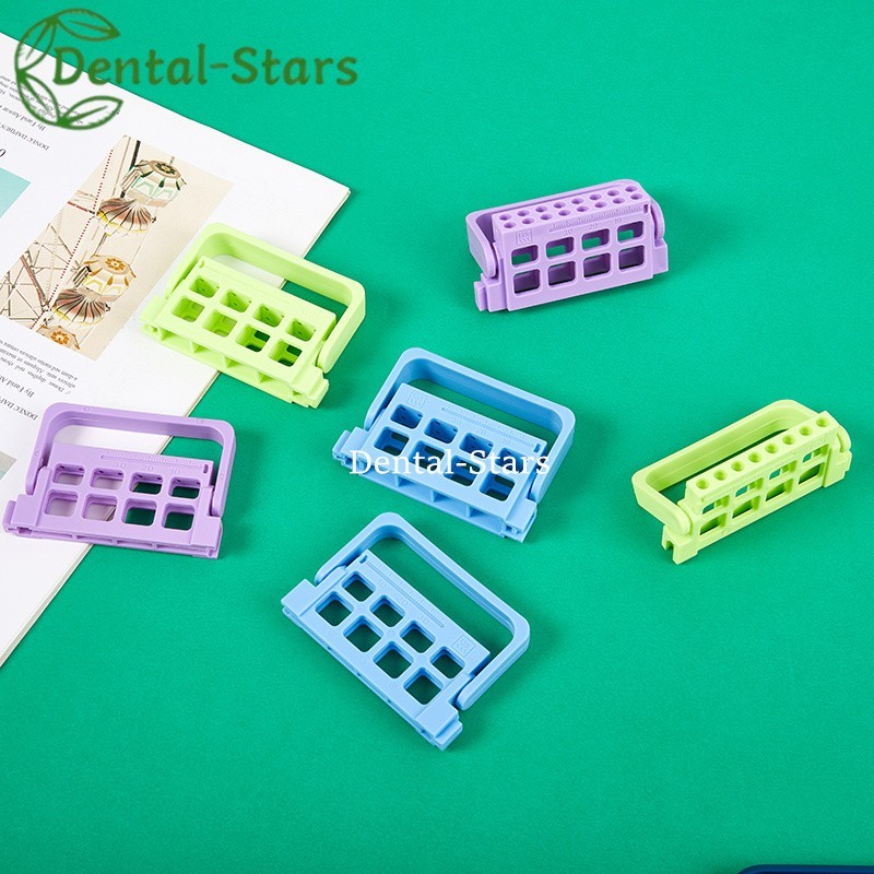 8/16 Holes Dental Bur Endo Files Block Holder Stand Autoclave Disinfection Box